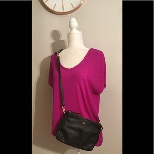 Lo & Sons Pearl Leather Crossbody Bag and Clutch